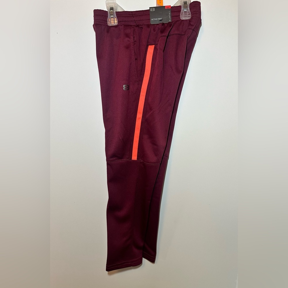 Layer 8 athletic pants burgundy boys nwt